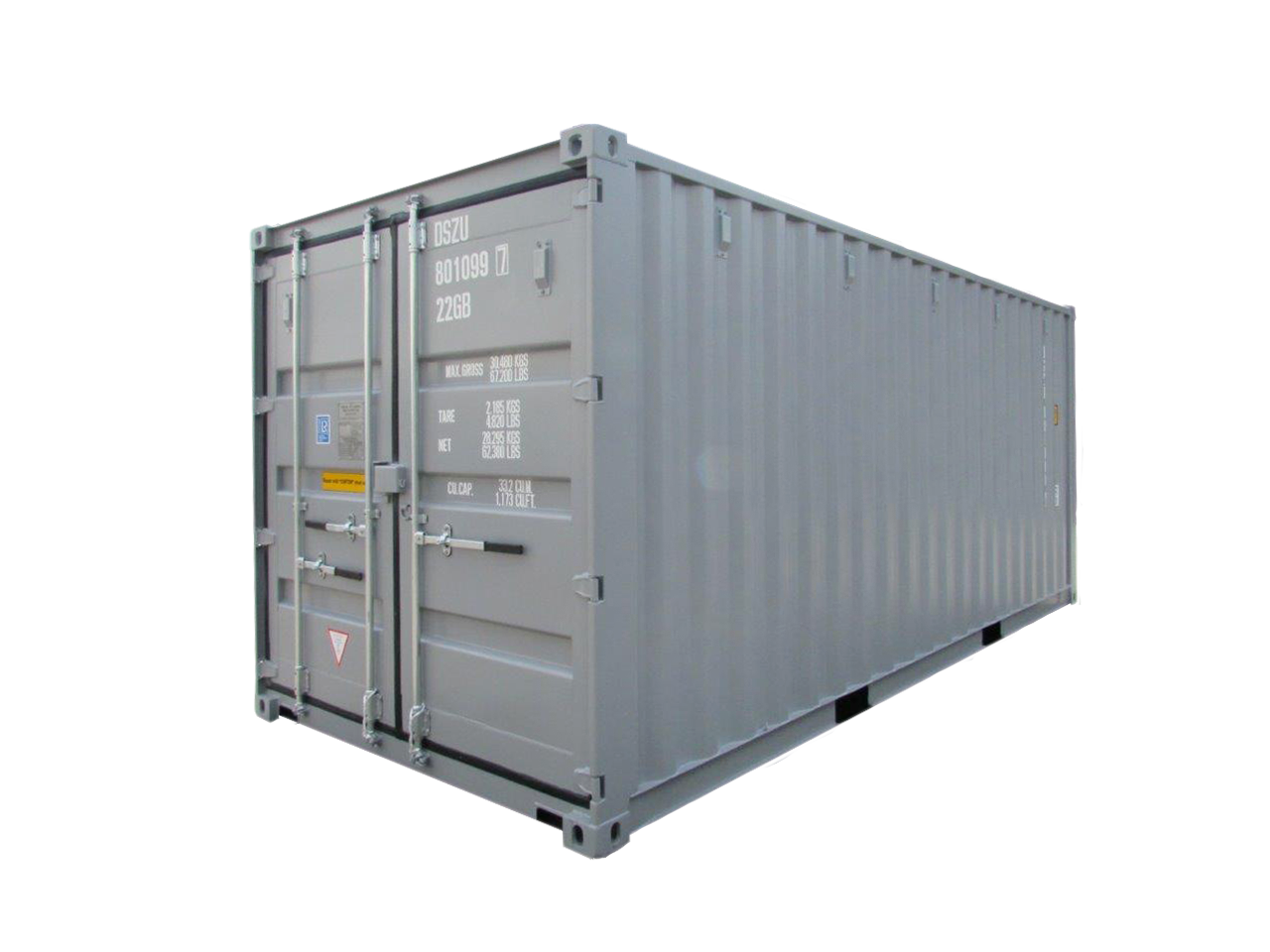 20ft General Purpose Shipping Container Xtainer Model 8 20ft GP Container RAL 7042